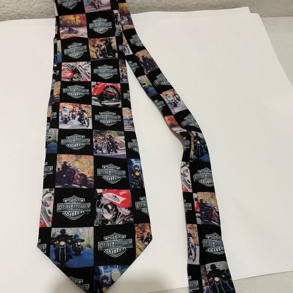 Harley Davidson neck tie silk motorcycle - Picture 6 of 6